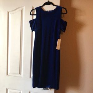 Calvin Klein blue velvet size 8 dress